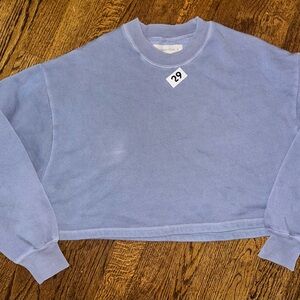 Ocean Drive Blue Cropped Sweatshirt - NWOT Small